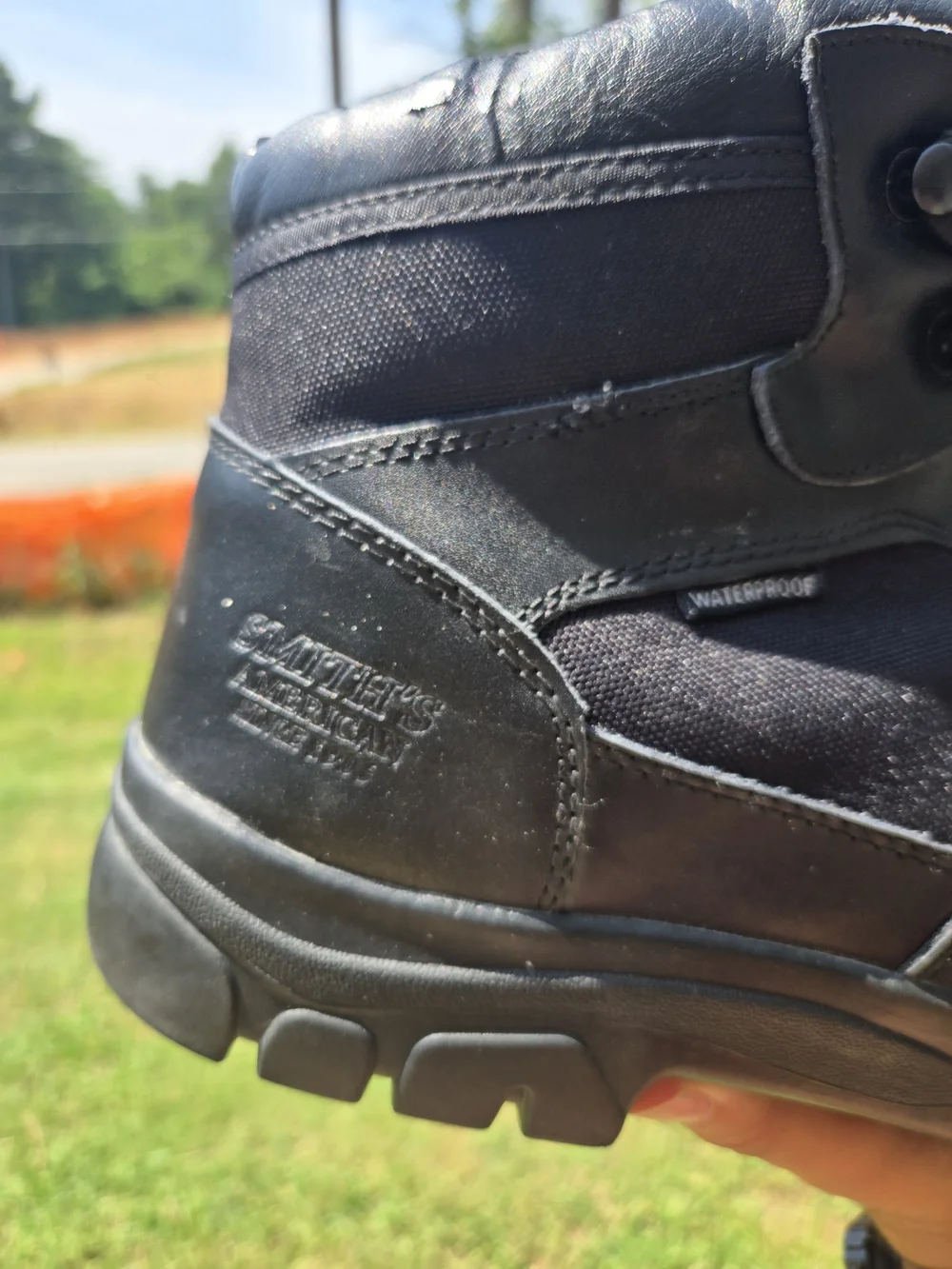 SMITH Black Tactical Work Boots - Lace-Up Ankle Support